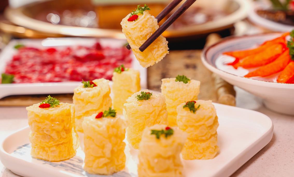 正宗重慶火鍋店，必備的五道素菜品，第一道就是必備！